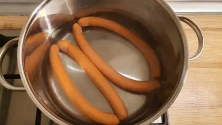 Boiling hot dogs 1