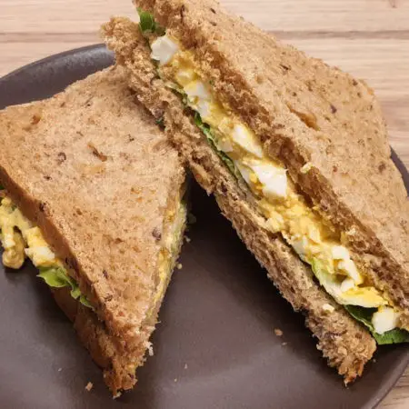Egg salad sandwich square