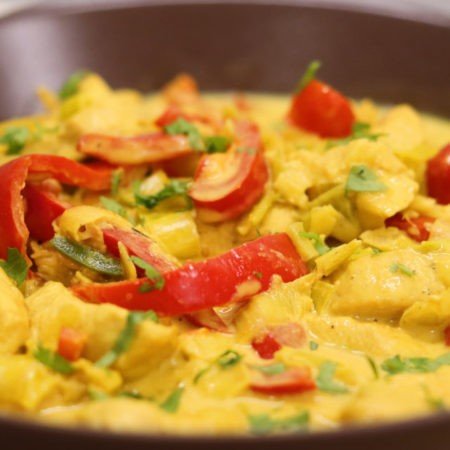 Paleo Thai chicken curry square