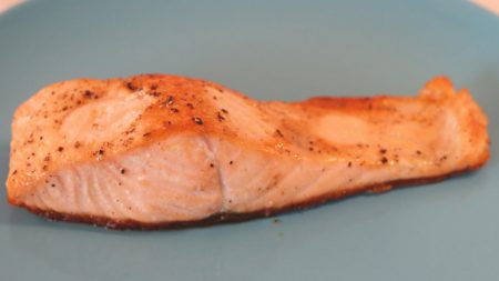 Perfectly baked salmon fillet