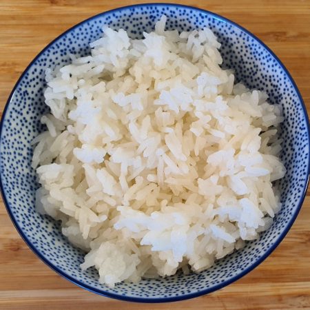 Cooked jasmine rice square image