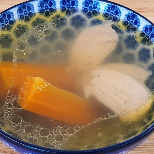 Chicken soup from whole chicken