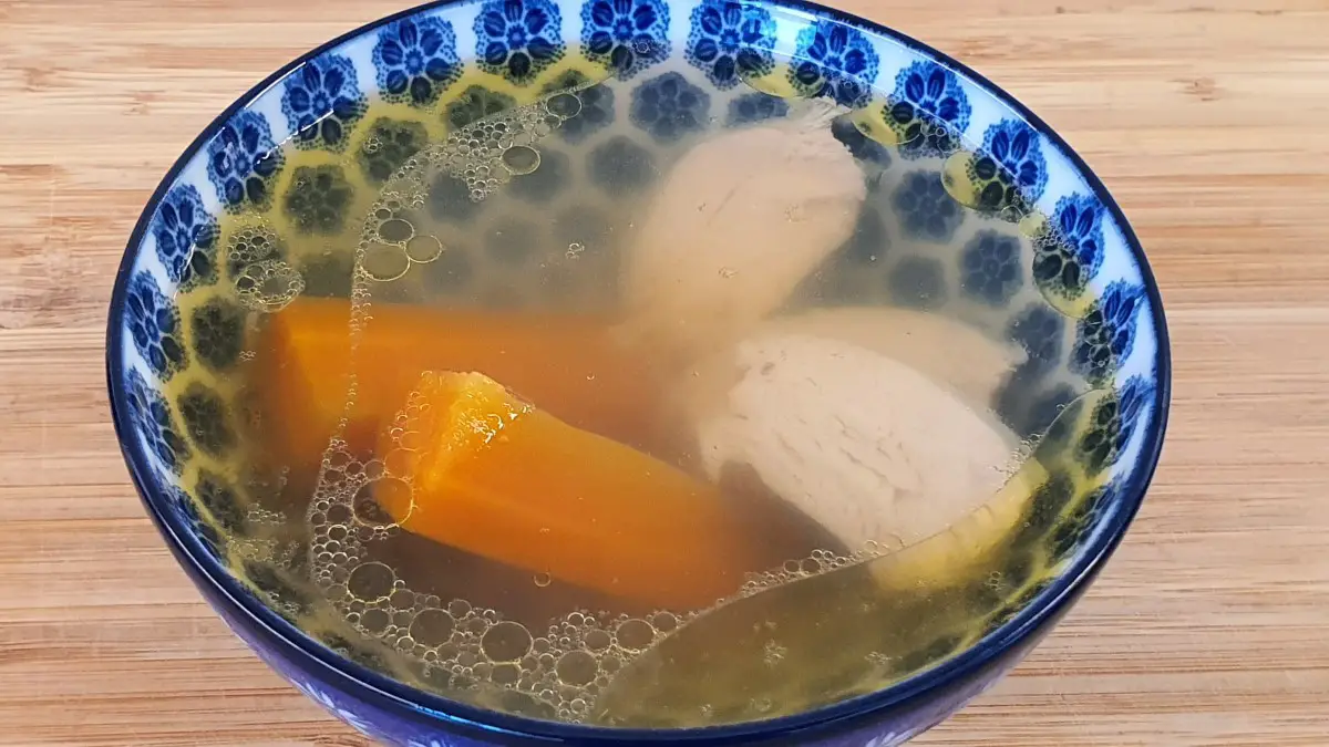 Chicken soup from whole chicken
